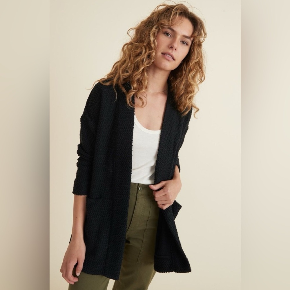 Marine Layer Birds Eye Cardigan in black XS - SOLD OUT STYLE
